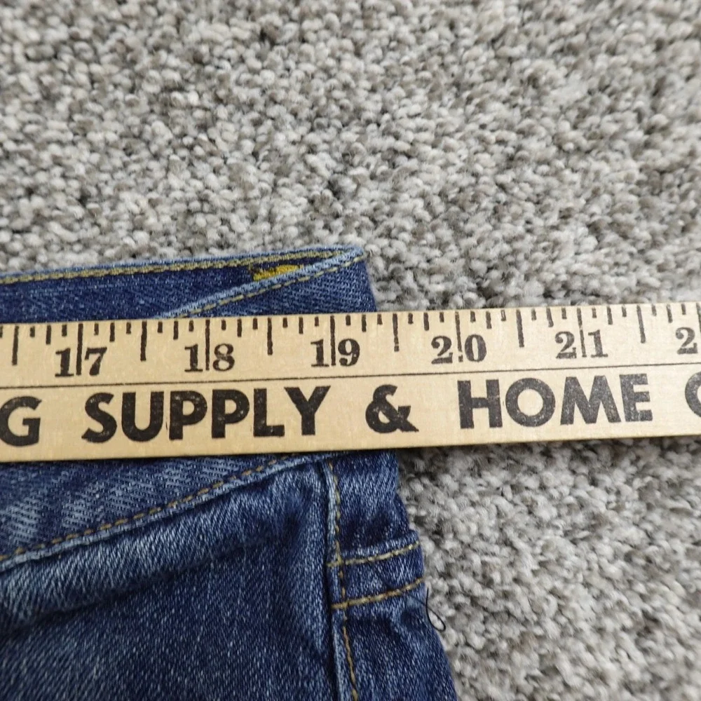 VTG Plugg Jeans Mens 38X34 Dark Blue Denim Wide Leg Slim Straight Grunge Rap Y2K